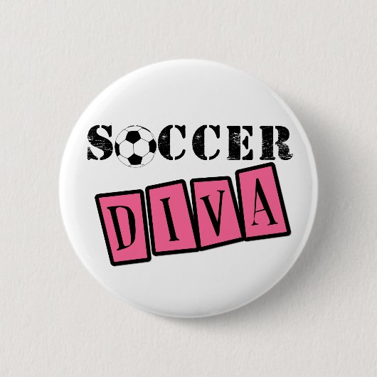 サッカーの花型女性歌手 缶バッジ (正面)