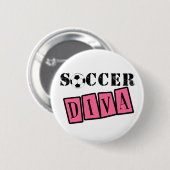 サッカーの花型女性歌手 缶バッジ (正面&裏面)