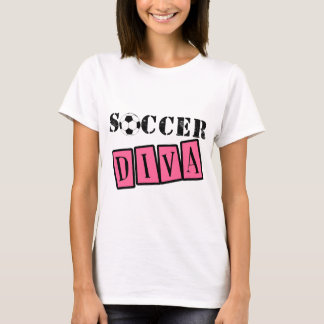 サッカーの花型女性歌手 Tシャツ