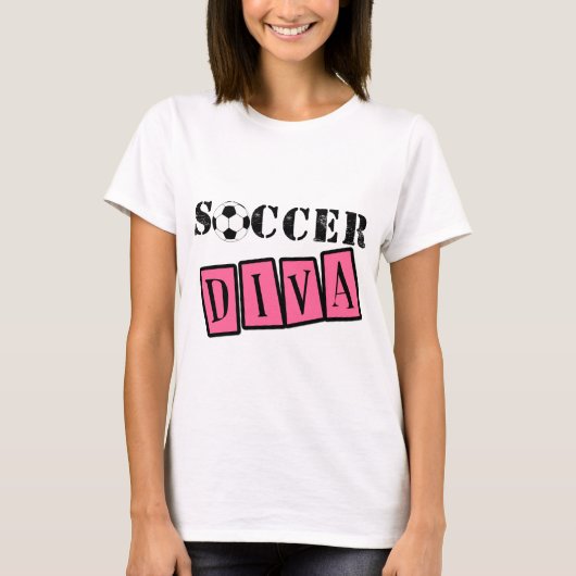 サッカーの花型女性歌手 Tシャツ (正面)