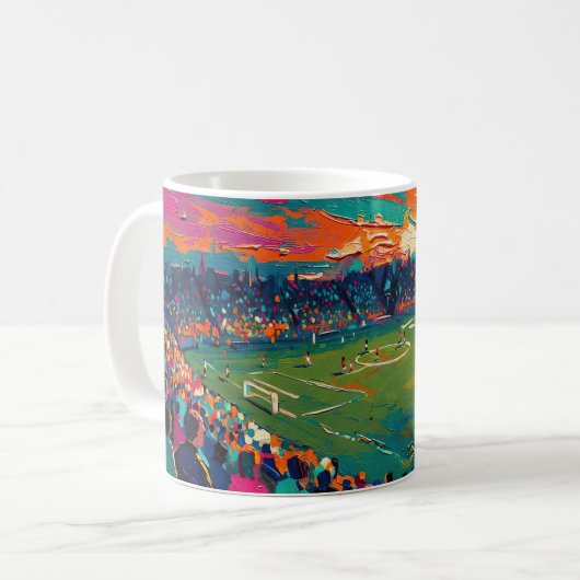 サッカーの芸術 (#1) コーヒーマグカップ (正面左)