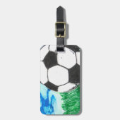 サッカーの荷物のタグ ラゲッジタグ (正面縦)