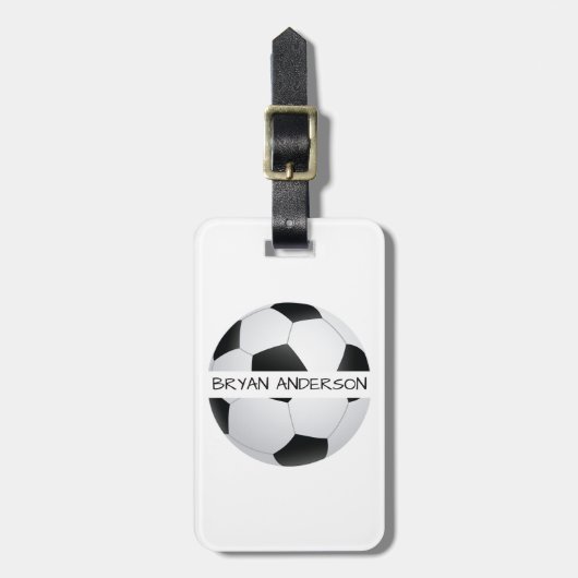サッカーの荷物のラベル ラゲッジタグ (正面縦)