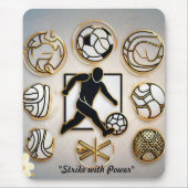 サッカーの融合アート マウスパッド (正面)