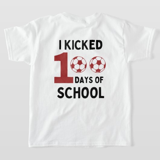 サッカーの表裏100日を蹴った Tシャツ (レイダウン裏面)