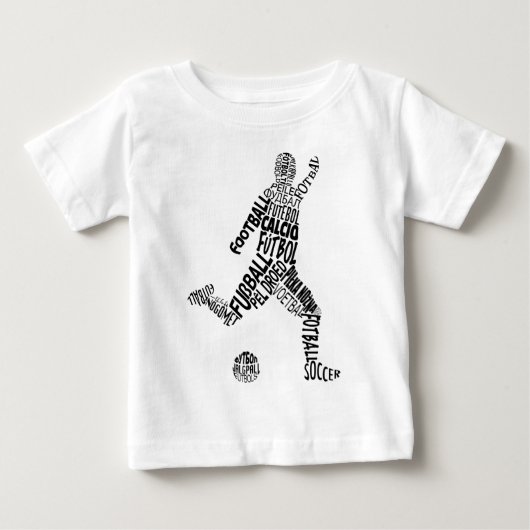 サッカーの言語 ベビーTシャツ (正面)