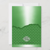 サッカーの試合のタイムバースデーパーティーの招待 招待状 (裏面)