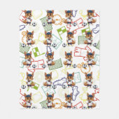 サッカーの試合の模様 フリースブランケット (正面)