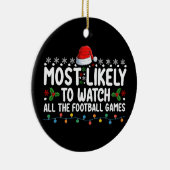 サッカーの試合をすべて見る可能性が最も高いキリスト セラミックオーナメント (右)