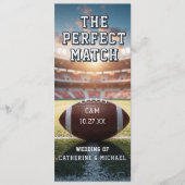 サッカーの試合スポーツ愛好家の試合日結婚の メニュー (正面)