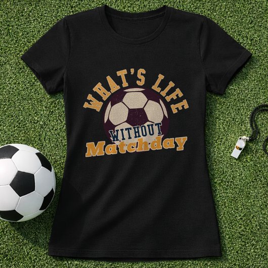 サッカーの試合当日を楽しむレトロな引用 Tシャツ
