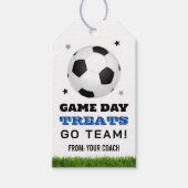 サッカーの試合日のおごり ギフトタグ (正面)