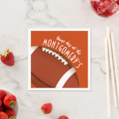 サッカーの試合日オレンジ スタンダードカクテルナプキン (インサイチュ)