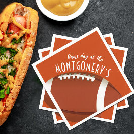 サッカーの試合日オレンジ スタンダードカクテルナプキン