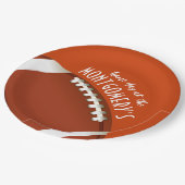 サッカーの試合日オレンジ ペーパープレート (アングル)