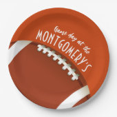 サッカーの試合日オレンジ ペーパープレート (正面)