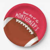 サッカーの試合日赤 ペーパープレート (正面)