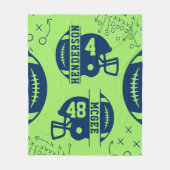 サッカーの試合日 フリースブランケット (正面)