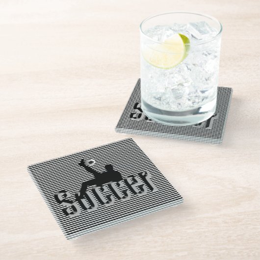 サッカーの試合、ガラスのコースター ガラスコースター (アングル)