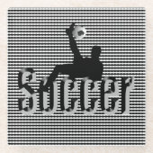 サッカーの試合、ガラスのコースター ガラスコースター (正面)