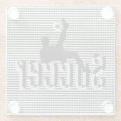 サッカーの試合、ガラスのコースター ガラスコースター (裏面)