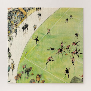 サッカーの試合、ロンドンのチーム、1910年代おもしろいの漫画 ジグソーパズル