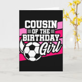 サッカーの試合 誕生日おめでとう キューティーな従妹 カード (黄色い花)