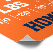 サッカーの誕生のお知らせ – オレンジ&ブルー ポスター (角)