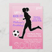 サッカーの誕生会はカスタマイズ可能な招待をからかいます 招待状 (正面/裏面)