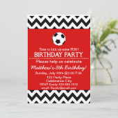 サッカーの誕生会はカスタマイズ可能な招待をからかいます 招待状 (スタンド正面)