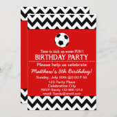 サッカーの誕生会はカスタマイズ可能な招待をからかいます 招待状 (正面/裏面)