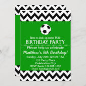 サッカーの誕生会はカスタマイズ可能な招待をからかいます 招待状 (正面/裏面)