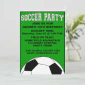 サッカーの誕生会はカスタマイズ可能な招待をからかいます 招待状 (スタンド正面)