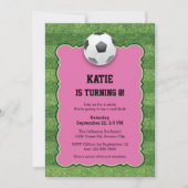 サッカーの誕生日のパーティの招待状 招待状 (正面)