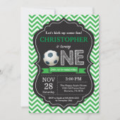 サッカーの誕生日の招待状の第1誕生会 招待状 (正面)