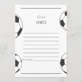 サッカーの誕生日タイムカプセルレター カード
