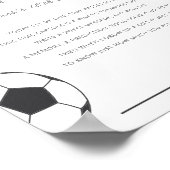 サッカーの誕生日タイムカプセル記念品 ポスター (角)