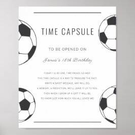 サッカーの誕生日タイムカプセル記念品 ポスター