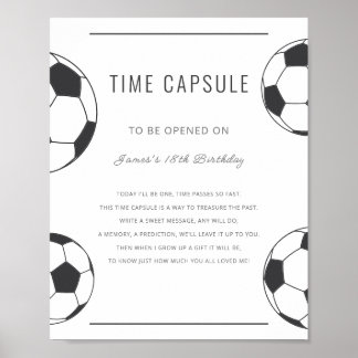 サッカーの誕生日タイムカプセル記念品 ポスター