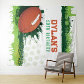 サッカーの誕生日パーティフォトオペキッズバックドロップ タペストリー (インサイチュ(横))