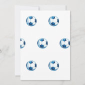 サッカーの誕生日パーティーでキックイン 招待状 (裏面)