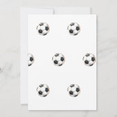 サッカーの誕生日パーティーでキックイン 招待状 (裏面)