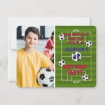 サッカーの誕生日パーティーの写真