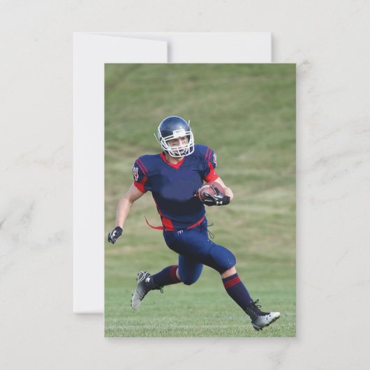 サッカーの誕生日パーティーの写真 招待状 (裏面)