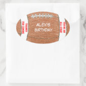 サッカーの誕生日パーティーの好意ラベル 楕円形シール (バッグ)
