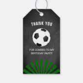 サッカーの誕生日パーティーの御礼 ギフトタグ (正面)
