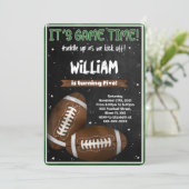 サッカーの誕生日パーティーの招待状 招待状 (スタンド正面)