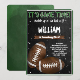 サッカーの誕生日パーティーの招待状 招待状