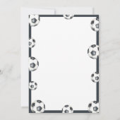 サッカーの誕生日パーティーの招待状 Let's Have a Ball 招待状 (裏面)