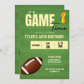 サッカーの誕生日パーティーへの招待 招待状 (正面/裏面)